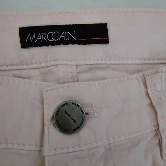 Marc Cain Light Pink Embossed Floral Pattern Slim Fit Pants Women's Size N5/US10 - Picture 8 of 16